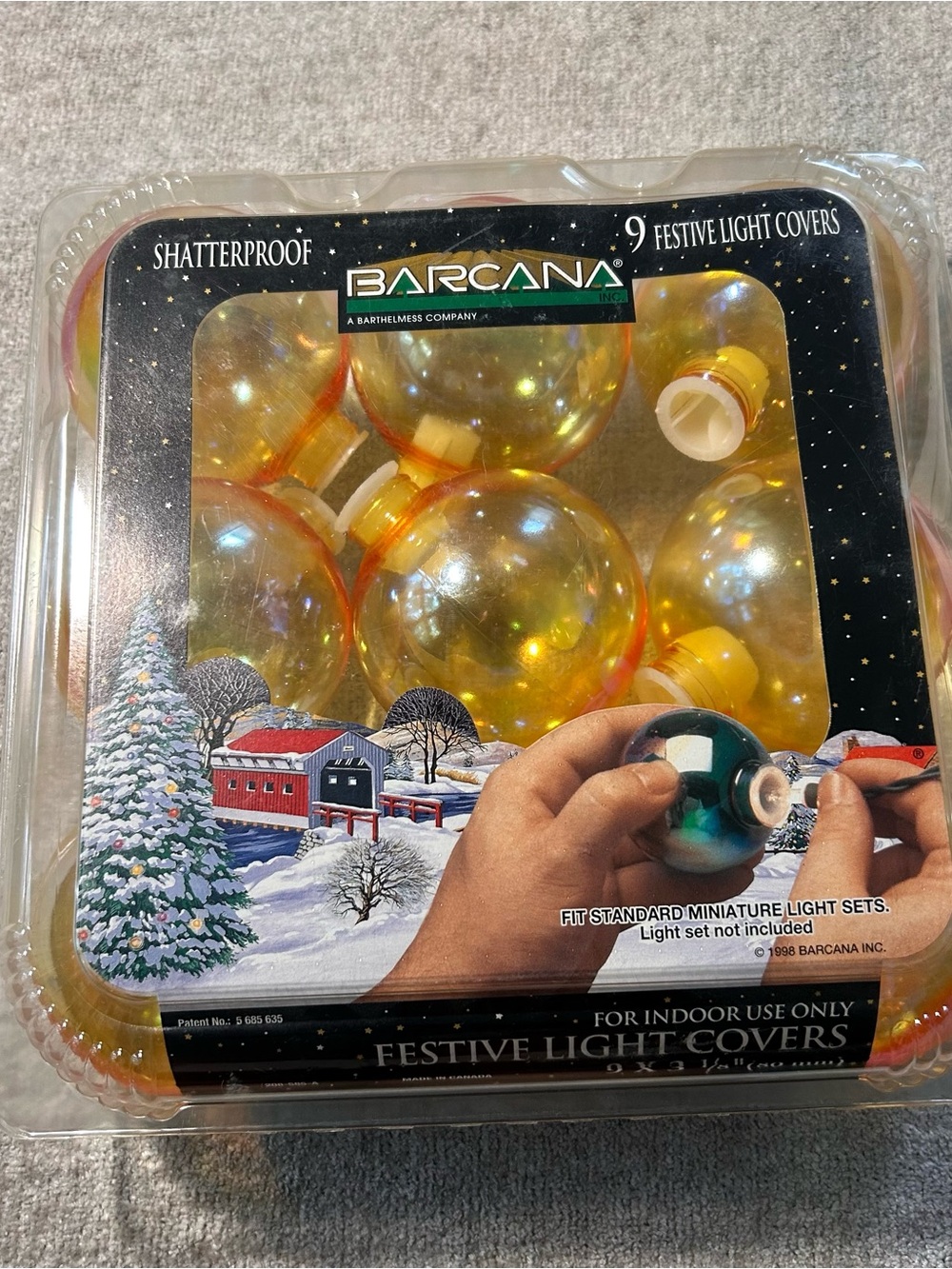 Lot of 2 Vintage Barcana Festive Christmas Light Covers 1998